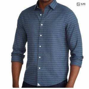 UNTUCKit Blue Striped Palmer Button Down Shirt